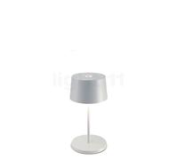 Zafferano Olivia, lámpara recargable LED, blanco - 22 cm
