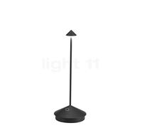 Zafferano Pina, lámpara recargable LED, negro