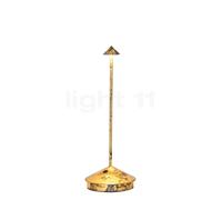 Zafferano Pina, lámpara recargable LED, negro/pan de oro