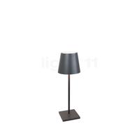 Zafferano Poldina L Desk, lámpara recargable LED, gris oscuro