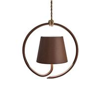 Zafferano Poldina Lámpara Colgante LED Recargable, Luz con Cuerpo de Aluminio, Protección IP54, Apto para Uso Exterior/Interior, Regulable, UE Enchufe - Corten, 2.2 W