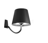 Zafferano Poldina, lámpara de pared LED cónico, gris oscuro