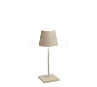 Zafferano Poldina, lámpara recargable LED, arena - 30 cm