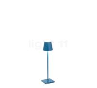 Zafferano Poldina, lámpara recargable LED, azul - 27,5 cm