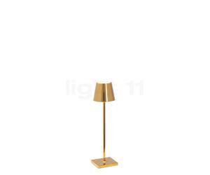 Zafferano Poldina, lámpara recargable LED, dorado brillo - 27,5 cm