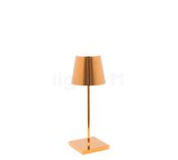 Zafferano Poldina, lámpara recargable LED, dorado brillo - 30 cm