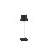 Zafferano Poldina, lámpara recargable LED, negro - 38 cm