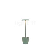 Zafferano Poldina Reverso, lámpara recargable LED, verde pálido