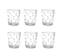 Zafferano Set de 6 vasos de fiesta con lunares blancos