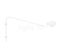 Zafferano Super O, lámpara recargable LED con soporte mural giratorio, blanco mate