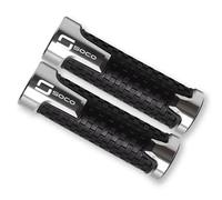 ZAFFYY para Super SOCO CPx CUx CU TC 50/MAX/Wanderer TS TSX 1500 2019-2022 7/8 Accesorios Puños De Manillar De Motocicleta Puños De Manillar CNC(Silver)