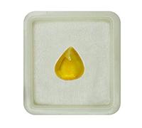 Zafiro amarillo natural suelto, piedra preciosa pequeña en forma de pera, facetada, para curación de chakras, piedra de nacimiento, joyería de 10 quilates.