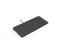 ZAGG Connect Keyboard 12C - Teclado compacto de escritorio con cable tipo C - Compatibilidad universal con Windows, ChromeOS, Android, iOS, macOS, iPadOS - Experiencia de escritura optimizada - Diseño