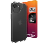 ZAGG Crystal Palace Funda para iPhone 17e/16e/15/14/13, Transparente, protección caídas de 4 m, Delgada, antiamarilleo, Reforzada con grafeno, Compatible con Carga inalámbrica, antiarañazos