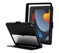 ZAGG Denali - Funda para iPad de 10.2 pulgadas, ultraduradera, respetuosa con el medio ambiente, resistente a caídas, con protector de pantalla a presión y soporte de ángulo infinito, compatible con