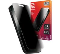 ZAGG InvisibleShield Glass Elite Privacy - Protector de pantalla para iPhone 15 Pro Max, 5 veces más fuerte con bordes reforzados, filtro de privacidad de 2 vías, superficie resistente a arañazos y