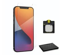 ZAGG InvisibleShield Glass Elite - Protector de pantalla de vidrio para iPhone 12 Pro Max con protección contra impactos y arañazos, compatible con fundas, incluye protector de lente de cámara,