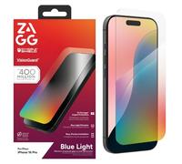 ZAGG InvisibleShield Glass Elite VisionGuard Protector de pantalla de vidrio templado para iPhone 16 Pro [6.3 pulgadas], compatible con fundas, resistente a manchas y arañazos, filtro de luz azul, a