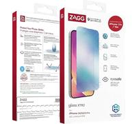 ZAGG InvisibleShield Glass XTR2 - Protector de pantalla para iPhone 14/13/13 Pro, máxima protección contra impactos, antirreflectante, antipolvo, de borde a borde, filtro de luz azul, fácil de
