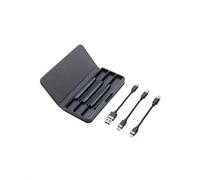 ZAGG Kit de cables - Conjunto de cables de carga de viaje con USB-C, USB-C a Lightning y más - Cables de carga rápida trenzados duraderos y funda de transporte magnética de calidad