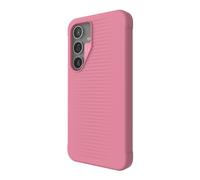 ZAGG Luxe Samsung Galaxy S24 - Mejorado con grafeno, ultradelgado, resistente a los golpes, protección contra caídas de 10 pies, diseño ecológico, compatible con carga inalámbrica, rosa coral