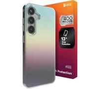 ZAGG Milan - Funda para Samsung Galaxy S25 - Protección contra caídas de 13 pies, reforzado con grafeno, diseño delgado y elegante, acabado iridiscente, compatible con carga inalámbrica, ecológica