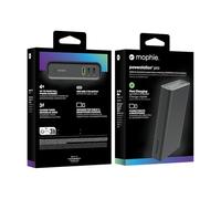 ZAGG mophie Powerstation Pro 20K Power Bank, batería portátil de 20,000 mAh con 3 Puertos USB-C, LED, Triple Dispositivo, Carga rápida, diseño de Bolsillo para teléfonos Inteligentes, tabletas y