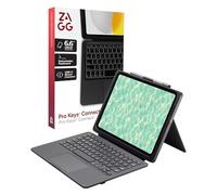 ZAGG Pro Keys Connect - Funda con Teclado para iPad Pro de 33 cm (M5)/ (M4) - Teclado de conexión Directa USB-C con trackpad, Teclas retroiluminadas Desmontables, protección contra caídas de 2 m