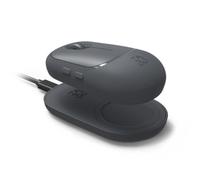 ZAGG Pro Mouse con Almohadilla de Carga inalámbrica, Universal, sin baterías, se Carga con el Uso, Color carbón