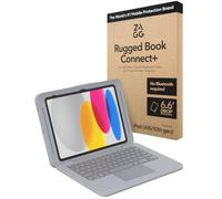ZAGG Rugged Book Connect+ - Funda para iPad de 11 Pulgadas (A16) / 10.9 Pulgadas (Gen 10) - Funda para Teclado con Protector de Pantalla, protección contra caídas de 6.5 pies, Grado médico, conexión