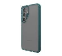 ZAGG Santa Cruz - Funda para Samsung Galaxy S24, ultra delgada, transparente con detalles de color, reforzada con grafeno, resistente a caídas, azul aguamarina