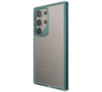 ZAGG Santa Cruz - Funda para Samsung Galaxy S24 Ultra, ultradelgada, transparente con detalles de color, reforzada con grafeno, resistente a las caídas, azul aguamarina
