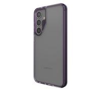 ZAGG Santa Cruz - Funda para Samsung Galaxy S24+, ultrafina, transparente con detalles de color, reforzada con grafeno, resistente a caídas, color morado uva