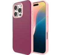 Zagg Soho Funda a presión para iPhone 16 Pro - Compatible con MagSafe, protección contra caídas de 3 Metros, infusión de grafeno, Carga inalámbrica, diseño ecológico de Dos Tonos, Rojo Burdeos Rosa