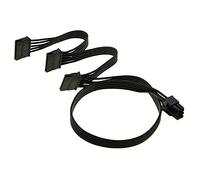 ZAHARA cable alimentacion sata 6 pines para una fuente de alimentación estacional PCIe modular de 6 pines a 3 SATA de 15 pines alimentación Modular para Seasonic Antec