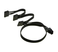 ZAHARA - Cable de alimentación SATA de 6 pines a 3 x 15 para fuentes de alimentación Seasonic/Antec, minería BTC y divisor HDD de 18,7 pulgadas