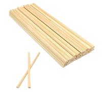 ZAHD 30 PCS varillas redondas de tiras de madera sin terminar Redonda Palos de Madera para Bricolaje Modelismo Palitos redondos de madera maciza para bricolaje para manualidades (Color madera)