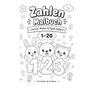 Zahlen Malbuch: Zahlen von 1-20 lernen, malen und nachspuren