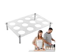 Zahoken Almacenamiento De Huevos Para Encimera,Acrílico Transparente 12 Huecos Almacenamiento Huevos,Organizador Contenedor Estante Refrigerador Armario | Organización Cocina Hogar Estante