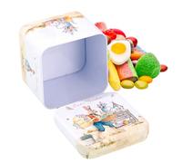 Zahoken Latas de Galletas de Pascua - con Conejo para Dulces de Pascua | de Hojalata Metálica | Para Hogar Dormitorio Sala De Estar Fiesta Reunión Galleta