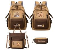 Zahoken Mochila Elefante Kit De Bolsa Para Lápices Y Bolso | Mochila Elefante Dibujo Animado para Escuela Apta Para Tablet, Botella Agua, Niños, Estudiantes, Escuela, Viaje, Diario