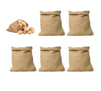 Zahoken Saco de Arpillera | Reutilizable 5 Piezas Contenedor De Almacenamiento De Patatas,Organización Del Hogar Para Bolsa De Cocina Cultivar Frijoles Granos Verduras Alimentos Café Fruta