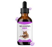 Zahoken Suplementos Calmantes para Gatos - 60 ml Gotas Relajantes para Dormir - Accesorios Mascotas para Interiores Viajes Noche Dormir Baño Tormentas Agresión Cortauñas - Uso Diario Nocturno