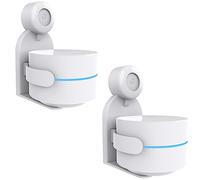 ZahoTse Soporte de pared para Google Nest WiFi 2 AC2200, accesorio de soporte de pared con gestión de cables integrada, sin tornillos, accesorios para altavoces (blanco, JGL01), 2 unidades