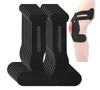 ZAHRVIA 8 Piezas Cinta Kinesiológica Precortada para Rodilla - Alivio de Dolor, Impermeable y Elástica para Deportes y Fisioterapia (Negro)