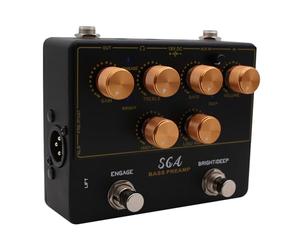 ZAICOLER 18V Pedal Pré Amplificador de Baixo Caixa di para Artistas de Palco Engenheiros Gravação úDio,Reduz Ruído Fundo Entrega Sinal Limpo Transparente,Equalizador 4 Bandas com