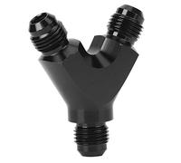 ZAICOLER Adaptador de Montaje de 3 Vías, Tipo Y AN6 6AN Macho a 2 Conectores Universales de Aleación de Aluminio Negro, Adaptador de Medidores de Línea de Aire de Fluido de Agua Y de Aceite con