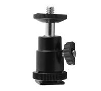 ZAICOLER Adaptador de Trípode con Cabeza de Bola Mini, con Bloqueo Adaptador de 360 Grados, Soporte Portátil Liviano de Aluminio, Ideal para Cámara DSLR, Soporte de Zapata de Rosca de 1/4