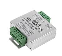 ZAICOLER Amplificador RGBW DC12 a 24V 24A 4 Canales Circuito de Salida Data Repetimiento de la Señal de Aluminio Controlador de Tiras LED para Proyectos de Luz de Larga Distancia