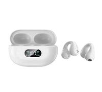 ZAICOLER Auriculares Bluetooth con Oreja Abierta, Diseño Ergonómico y Ligero con Pantalla Digital para Actividades Deportivas, 1 par (White)